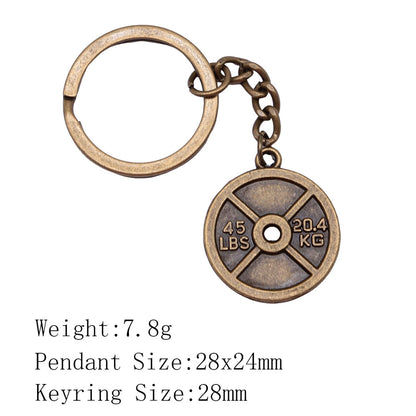 Minimalist Weight Plate Pendant Keychain from Temu