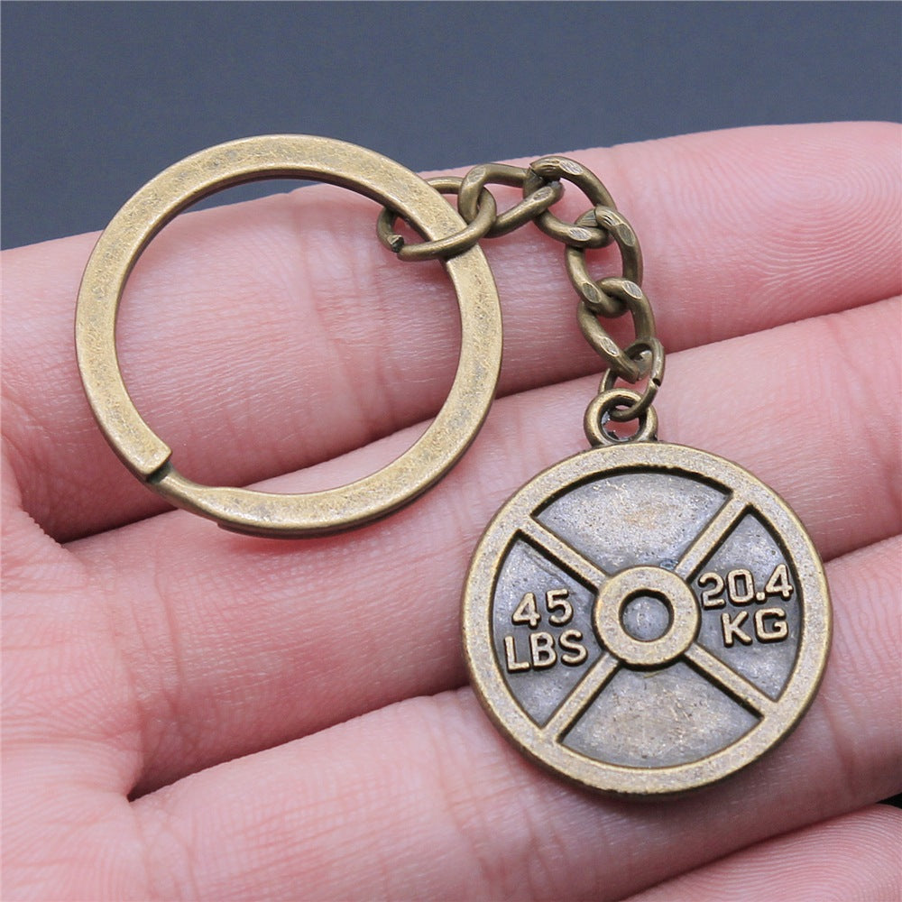 Minimalist Weight Plate Pendant Keychain from Temu